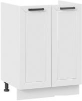 Шкаф напольный Трия Лорас 1Н6М (белый/холст белый)