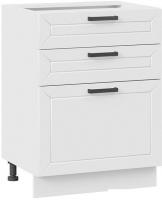 Шкаф напольный Трия Лорас 1Н6Я3 (белый/холст белый)