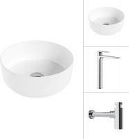 Умывальник Lauter 21499-31 + Reef 21CK8678C с сифоном 21635CH (хром)