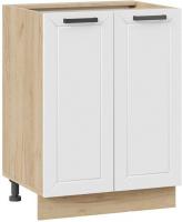 Шкаф напольный Трия Лорас 1Н6 (дуб крафт золотой/холст белый)