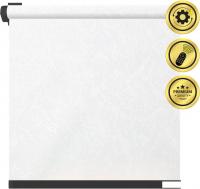 Рулонная электроштора НеоФьюжен Джерси 180х250 левая (белый, черная фурнитура)