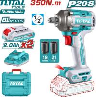 Гайковерт Total TIWLI2035 (с 2-мя АКБ, кейс)