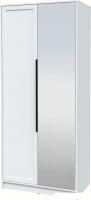 Шкаф распашной Интерлиния Концепт Тренд КТ-Ш2(з) (белый платинум/белый)