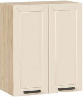 Шкаф навесной Трия Лорас 1В6 (дуб крафт золотой/холст брюле)