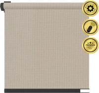 Рулонная электроштора НеоФьюжен Эден 200 180х250 правая (кварцевый, черная фурнитура)