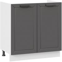 Шкаф напольный Трия Лорас 1Н8М (белый/холст вулкан)