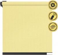 Рулонная электроштора НеоФьюжен Эден 200 140х250 левая (медовый, черная фурнитура)