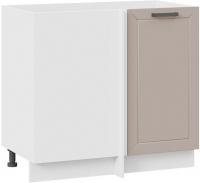 Шкаф напольный Трия Лорас 1Н9У (белый/холст латте)