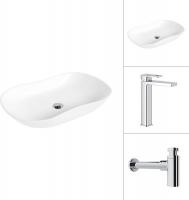 Умывальник Lauter 21570 + Cascade 21СК0655C с сифоном 21635CH (хром)