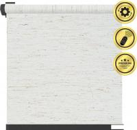 Рулонная электроштора НеоФьюжен Оливия 150х250 левая (лен, черная фурнитура)