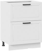 Шкаф напольный Трия Лорас 1Н6Я2 (белый/холст белый)