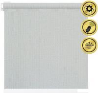 Рулонная электроштора НеоФьюжен Эден 250 100х250 правая (серый, белая фурнитура)