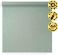 Рулонная электроштора НеоФьюжен Мегаполис 260х250 правая (зеленый, белая фурнитура)