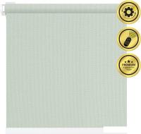 Рулонная электроштора НеоФьюжен Эден 200 150х250 левая (снежная мята, белая фурнитура)