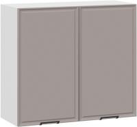 Шкаф навесной Трия Белладжио 1В8 (белый/софт капучино)