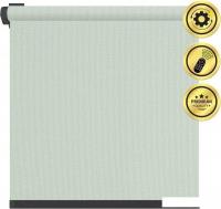 Рулонная электроштора НеоФьюжен Эден 200 110х250 правая (снежная мята, черная фурнитура)