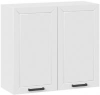 Шкаф навесной Трия Лорас 1В8 (белый/холст белый)