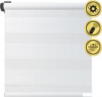 Рулонная электроштора НеоФьюжен Баланс 140х250 правая (белый, черная фурнитура)