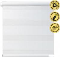 Рулонная электроштора НеоФьюжен Баланс 230х250 правая (белый, белая фурнитура)