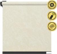 Рулонная электроштора НеоФьюжен Джерси 180х250 правая (светло-бежевый, черная фурнитура)