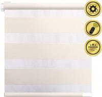 Рулонная электроштора НеоФьюжен Юпитер 140х250 правая (слоновая кость, белая фурнитура)