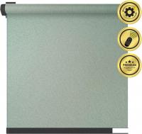 Рулонная электроштора НеоФьюжен Мегаполис 110х250 левая (зеленый, черная фурнитура)