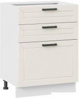 Шкаф напольный Трия Лорас 1Н6Я3 (белый/холст брюле)