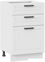 Шкаф напольный Трия Лорас 1Н5Я3 (белый/холст белый)