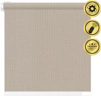 Рулонная электроштора НеоФьюжен Эден 200 130х250 правая (кварцевый, белая фурнитура)