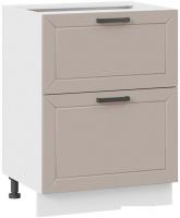 Шкаф напольный Трия Лорас 1Н6Я2 (белый/холст латте)