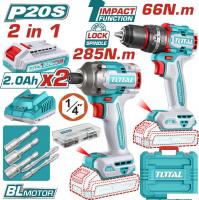 Total TCKLI20277 (шуруповерт, винтоверт, 2 АКБ, кейс)