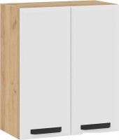 Шкаф навесной Трия Тиана 1В6 (дуб крафт золотой/белый супермат)