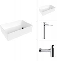 Умывальник Lauter 21518-1 + Reef 21CK8678C с сифоном 21635CH (хром)