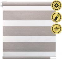 Рулонная электроштора НеоФьюжен Юпитер 260х250 правая (светло-серый, белая фурнитура)