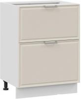 Шкаф напольный Трия Белладжио 1Н6Я2 (белый/софт панакота)