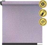 Рулонная электроштора НеоФьюжен Мегаполис 260х250 правая (розовый, черная фурнитура)