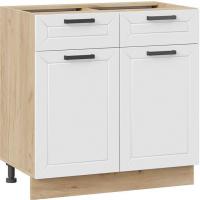 Шкаф напольный Трия Лорас 1Н8Я1 (дуб крафт золотой/холст белый)