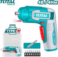 Электроотвертка Total TSDLI0458 (с АКБ, кейс)