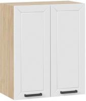 Шкаф навесной Трия Лорас 1В6 (дуб крафт золотой/холст белый)