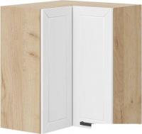 Шкаф навесной Трия Лорас 1В6УП (дуб крафт золотой/холст белый)