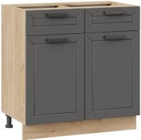 Шкаф напольный Трия Лорас 1Н8Я1 (дуб крафт золотой/холст вулкан)