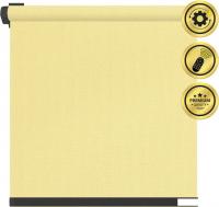 Рулонная электроштора НеоФьюжен Эден 200 230х200 левая (медовый, черная фурнитура)