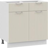 Шкаф напольный Трия Кимберли 1Н8Я1 (белый/кремовый)