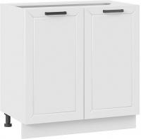 Шкаф напольный Трия Лорас 1Н8 (белый/холст белый)