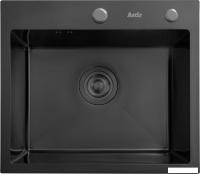 Кухонная мойка Astir PVD Black 50x44B (с сифоном, дозатором и коландером)