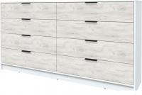 Комод Интерлиния Концепт КТ-К197 (дуб белый/белый платинум)