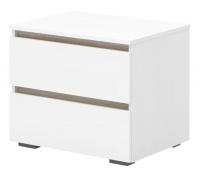 Тумба Кортекс-мебель Бари 60 2ш (белый/белый/дуб сонома)