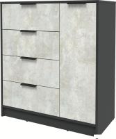 Тумба Интерлиния Концепт КТ-Т90 (бетон лайт/антрацит)