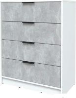 Комод Интерлиния Концепт КТ-К80 (бетон/белый платинум)