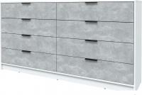 Комод Интерлиния Концепт КТ-К197 (бетон/белый платинум)